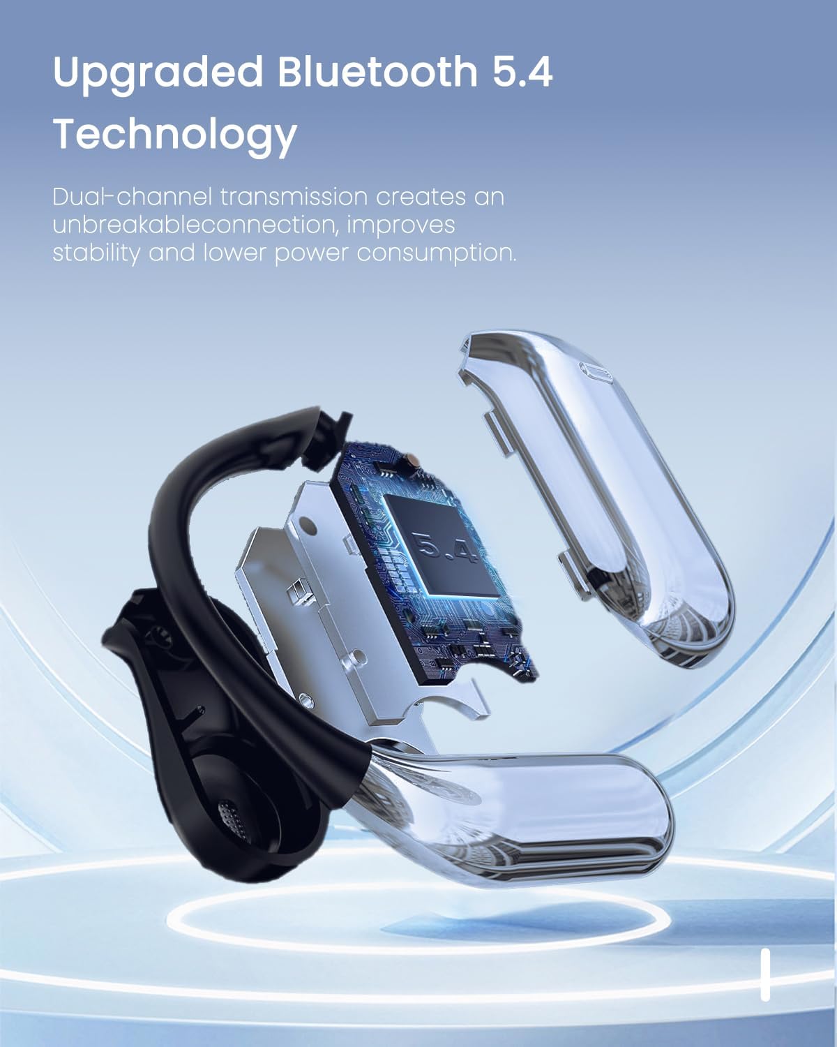 SANOTO AI Translator Headphones, 144 Languages Translator Earbuds with OWS LCD Touch Screen, Open Ear Headphones Bluetooth, Headphones Translator for Travel, Business, Studies
