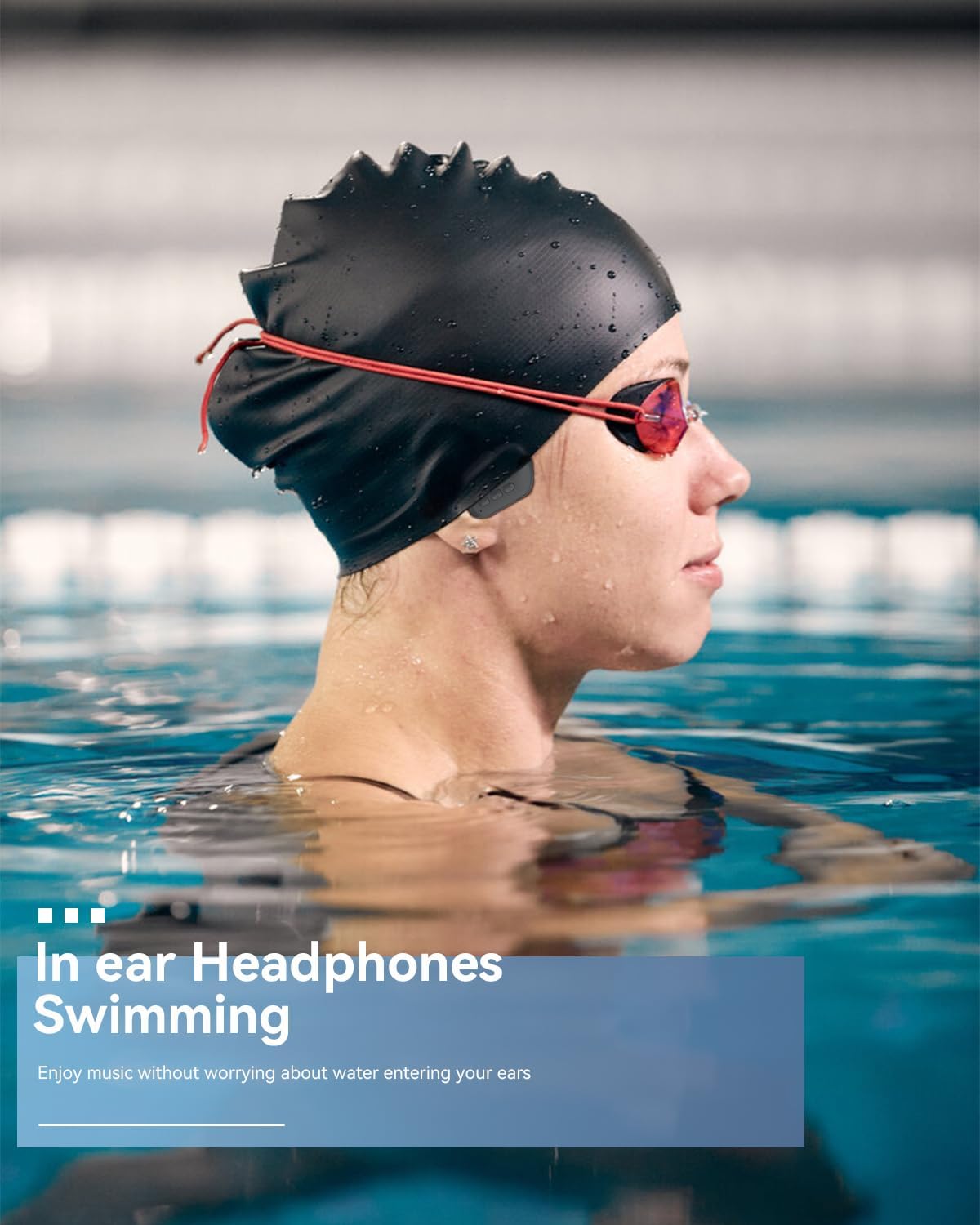 SANOTO Kopfhörer Schwimmen, In Ear Kopfhörer Bluetooth 5.4, IPX8 Unterwasser Kopfhörer Schwimen 8G MP3 Player Sport Kopfhörer zum Schwimmen Laufen, Surfen