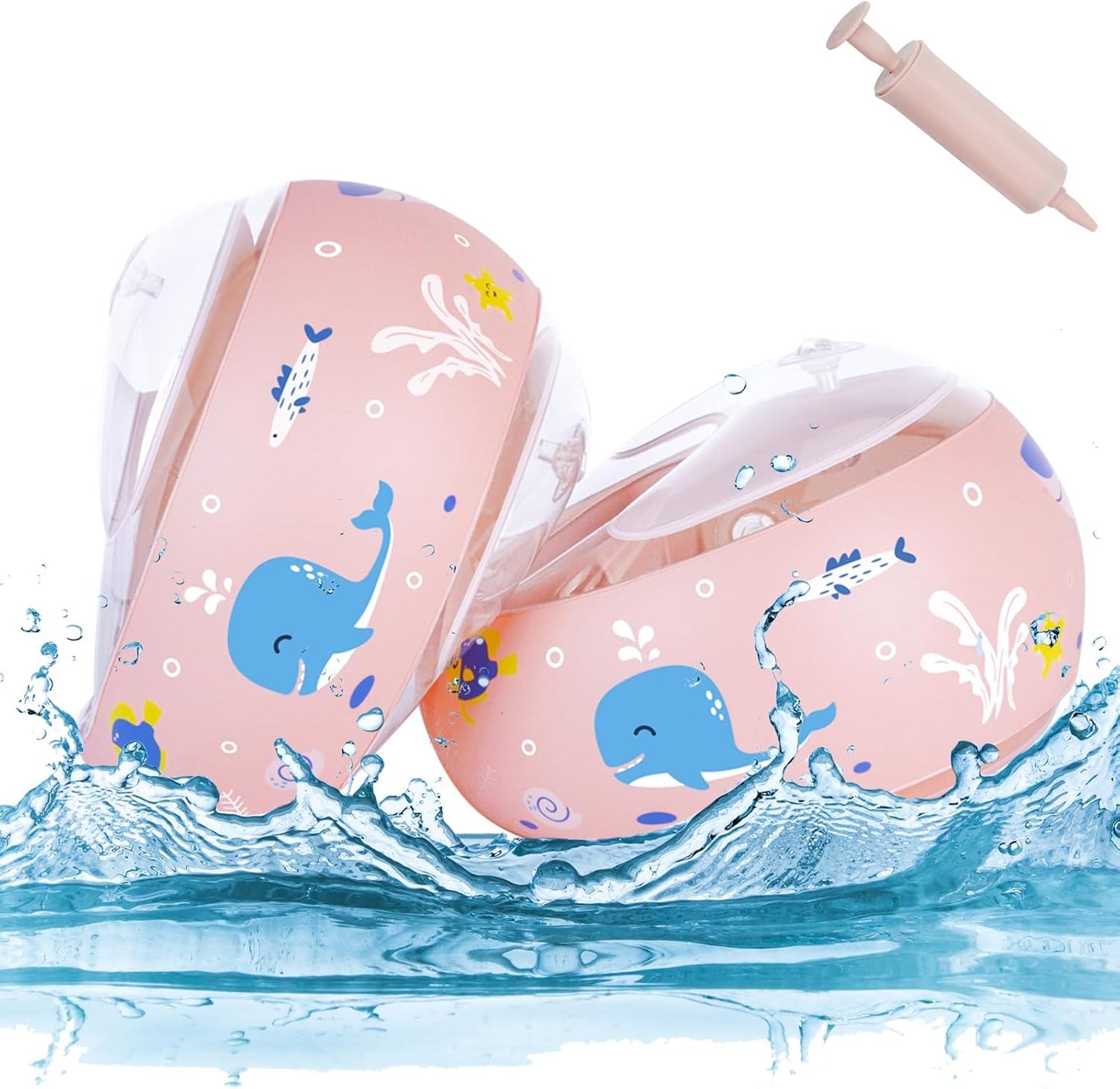 SANOTO Swimming Armbands 2 Years, Swimming Armbands 1 Year - 4 Years, Round Swimming Armbands, Independent Tricycle, Safety Valve, Suitable with a Weight of 6-20 kg and an Arm Circumference of 21-23