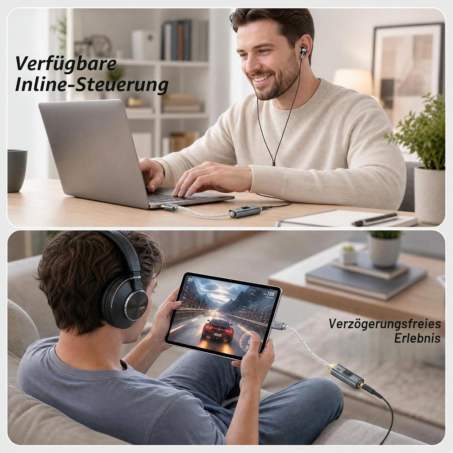 ANSTEN Verstärker HiFi Stereo Adapter USB C auf Klinke, HiFi Verstärker
