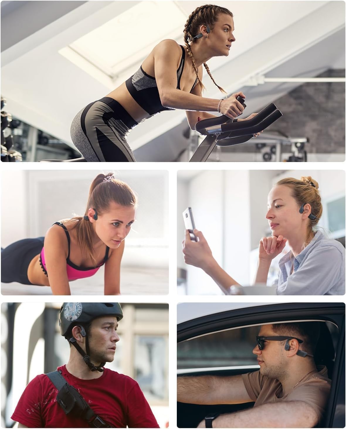 MONODEAL Kopfhörer Schwimmen, IP68 Knochenschall Kopfhörer Bluetooth 5.3 Sport Bone Conduction Kabellos Schwimmen Eingebaute 8GB MP3-Player Speicher, Open Ear Kopfhörer