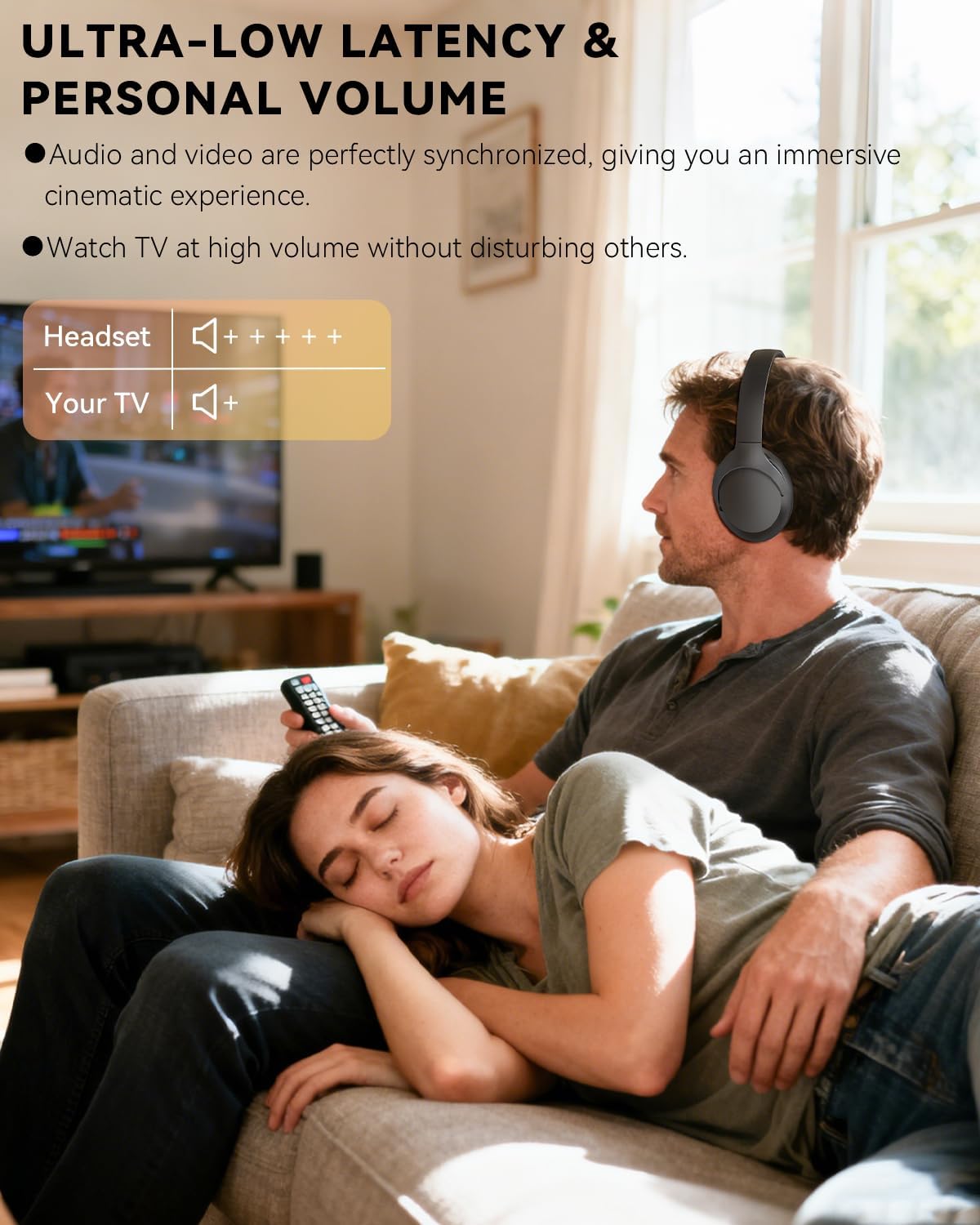 ANSTEN Wireless Headphones for TV Watching and Pill Organizer | Digital Optical RCA AUX 3.5 MM Transmitter Charging Dock, Over Ear Headset for Seniors, 30 Hrs Playtime, Plug and Play