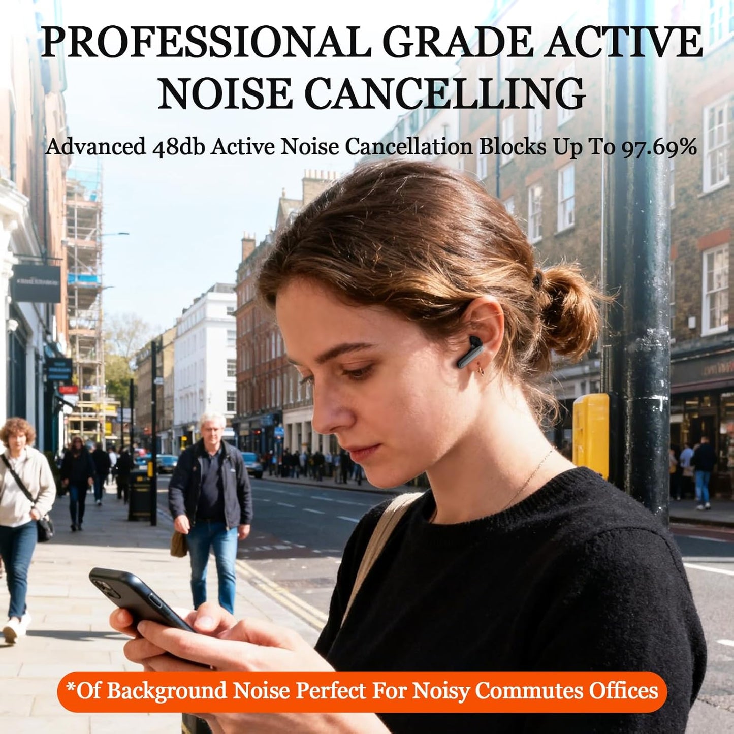 SANOTO KI Übersetzer Kopfhörer, In Ear Kopfhörer Bluetooth 5.4, 4-in-1 Übersetzungskopfhörer 144 Sprachen mit App, Kopfhörer Übersetzer Echtzeit, Translator Earbuds für Lernen, Reisen, Business